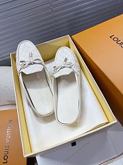 	 Louis Vuitton Monogram White Loafers - 1