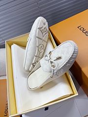 	 Louis Vuitton Monogram White Loafers - 3