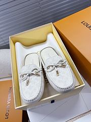 	 Louis Vuitton Monogram White Loafers - 4