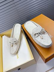 	 Louis Vuitton Monogram White Loafers - 5