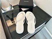 Chanel Flip Flop White Leather  - 4