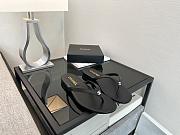 	 Chanel Flip Flop Black Leather - 6
