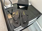 	 Chanel Flip Flop Black Leather - 3