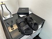 	 Chanel Black Lambskin Dad Slide Sandals - 3