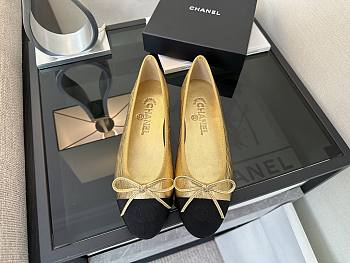 Chanel Ballerina Flats Shoes Gold