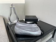 	 Chanel Ballerina Flats Shoes Silver - 3