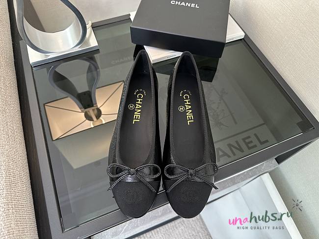 	 Chanel Ballerina Flats Shoes Black - 1