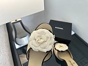 Chanel Quilted Camellia Flower Sandals in Beige Leather - 3