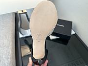 	 Chanel Black Patent And Leather Camellia Dorsay Pumps - 5