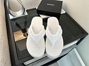Chanel Thongs - Cotton, white - 6