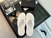 Chanel Thongs - Cotton, white - 2