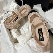  Chanel  Cloth ballet flats in beige - 4