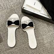 Chanel White Leather Gladiator Slides - 1
