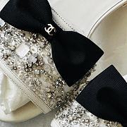 Chanel White Leather Gladiator Slides - 2
