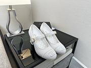 	 Chanel White Mary Jane Pumps - 1