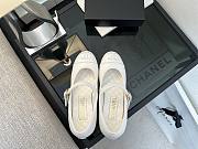 	 Chanel White Mary Jane Pumps - 5