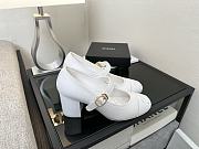 	 Chanel White Mary Jane Pumps - 3