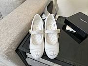 	 Chanel White Mary Jane Pumps - 2