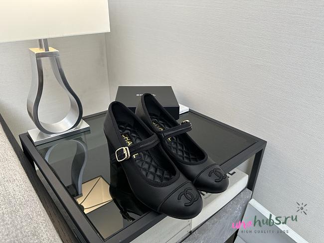 	 Chanel Black Mary Jane Pumps - 1
