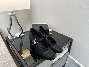	 Chanel Black Mary Jane Pumps
