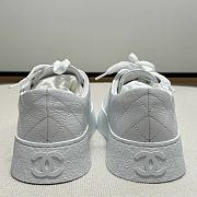 Chanel White Lambskin Sneakers - 6