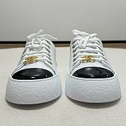 Chanel White Lambskin Sneakers - 5