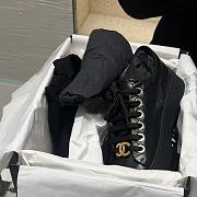 	 Chanel Black Lambskin Sneakers - 2