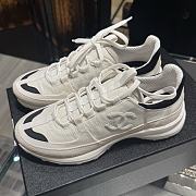 Chanel Trainers - Calfskin & suede calfskin, white & black  - 1