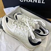 Chanel Trainers - Calfskin & suede calfskin, white & black  - 5