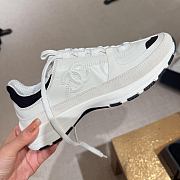 Chanel Trainers - Calfskin & suede calfskin, white & black  - 3