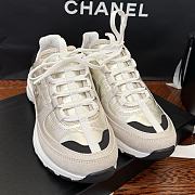 	 Chanel Trainers - Calfskin & suede calfskin, white & silver - 2