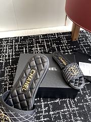 Chanel Black Quilted Slides - 4