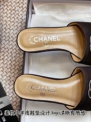 CHANEL Lambskin Pearl CC Sandals Black - 3