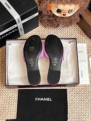 	 CHANEL Lambskin Pearl CC Sandals Purple - 3