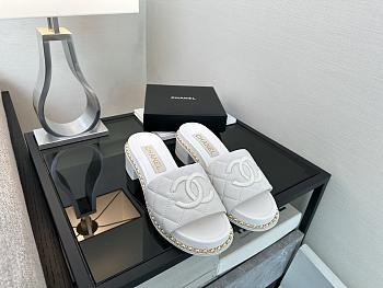 Chanel Mule White Sandals