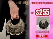 Fendi Fendigraphy fuchsia leather FF mini bag - 1