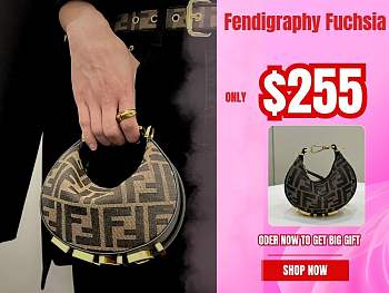 Fendi Fendigraphy fuchsia leather FF mini bag