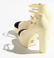 Chanel Mary Janes Yellow Shoes - 2