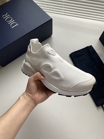 Dior B30 Countdown Sneaker Black Technical Mesh and White Technical Fabric