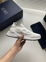Dior B30 Countdown Sneaker Black Technical Mesh and White Technical Fabric - 3