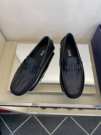 Dior Odéon Loafer Navy Blue Grained Calfskin 