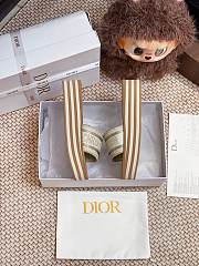 Dior Dway Platform Slide Gold Embroidered Cotton - 2