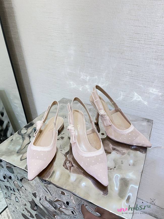 Dior J'adior Slingback Pumps Pink Mesh - 1