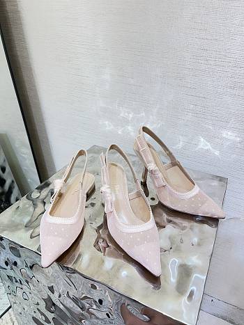 Dior J'adior Slingback Pumps Pink Mesh