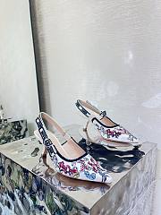 Dior J'Adior Slingback Pump Multicolor Cotton Embroidered - 3