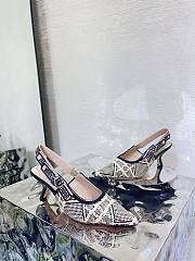 Dior J'Adior Slingback Pump Natural and Black Cannage Raffia - 1