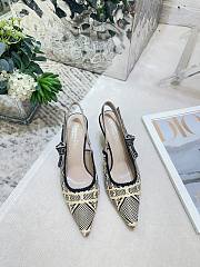 Dior J'Adior Slingback Pump Natural and Black Cannage Raffia - 6