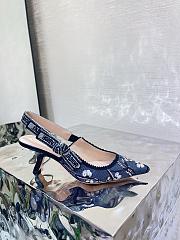 	 Dior J'Adior Slingback Pump Multicolor Cotton Embroidered Flower - 2