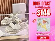 Dior Dioract Sandal White Lambskin - 1