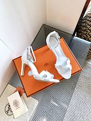 	 Hermes Encens sandal in all white - 6